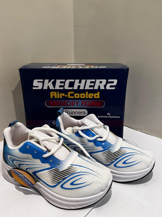 Skechers Sky & White Sneakers