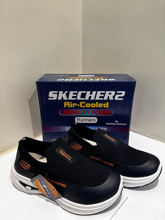 Skechers Black & Orange Sneakers